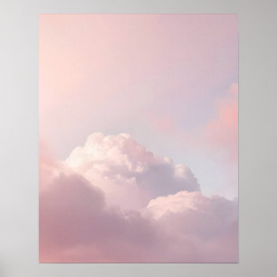 Impresión de arte de cielo nublado en pasteles sua