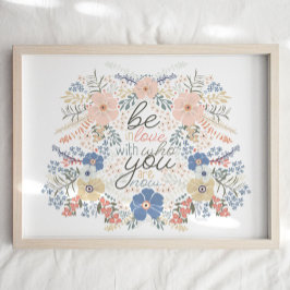 Impresión de arte de cita floral