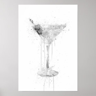 Impresión de arte de Cocktail Dry Martini en pared
