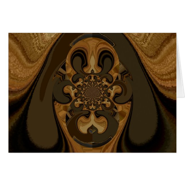 Impresión de arte de Coffee Brown Fluid Kaleidosco (Anverso (Horizontal))