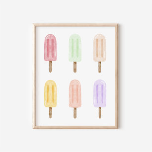 Impresión de Arte de Collage de Paleta de Acuarela