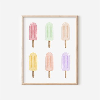 Impresión de Arte de Collage de Paleta de Acuarela