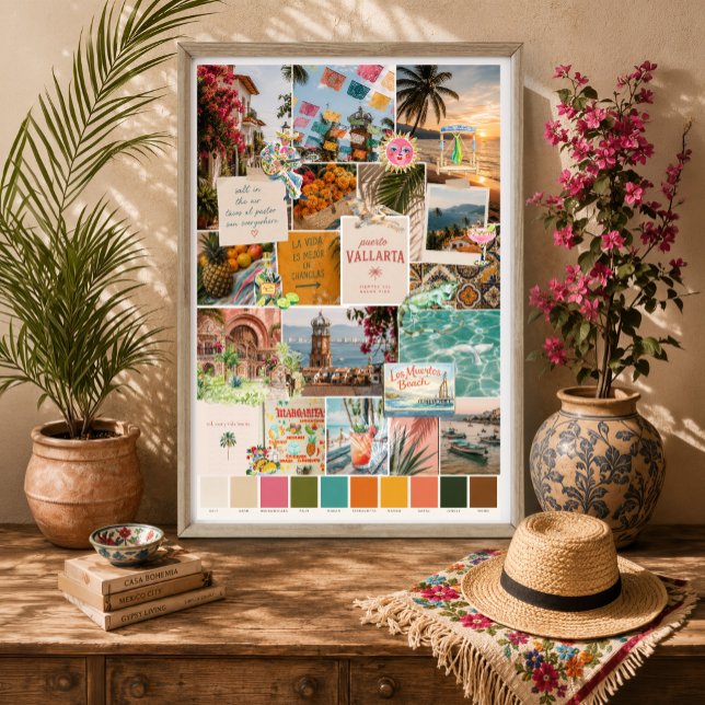 Impresión de arte de collage de viaje a Puerto Val (Subido por el creador)