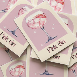 Impresión de arte de color rosa | Poster de cóctel