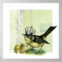 Impresión de arte de coloración de aves de la Rein