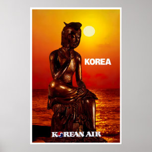 Impresión de arte de Corea Cartel de viaje de Core