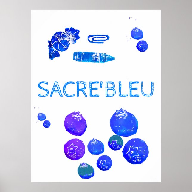 Impresión de Arte de Cosas Azules (Frente)