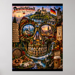 Impresión de arte de cráneo de Alemania   Estado d