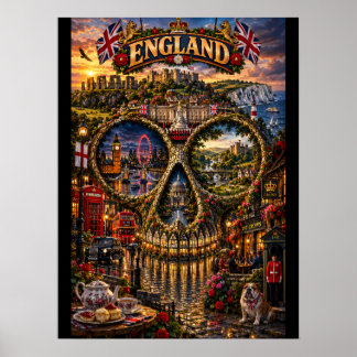 Impresión de arte de cráneo de Inglaterra | Estado