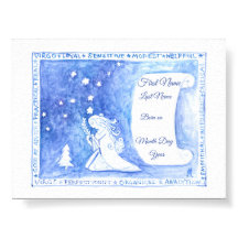 Impresión de arte de cumpleaños Virgo