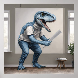 Impresión de arte de dinosaurios de Exhibitasaur