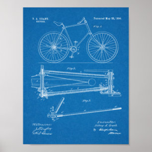 Impresión de arte de diseño de bicicletas sin capu