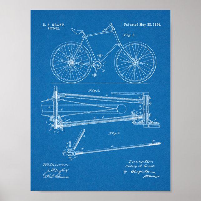 Impresión de arte de diseño de bicicletas sin capu (Frente)