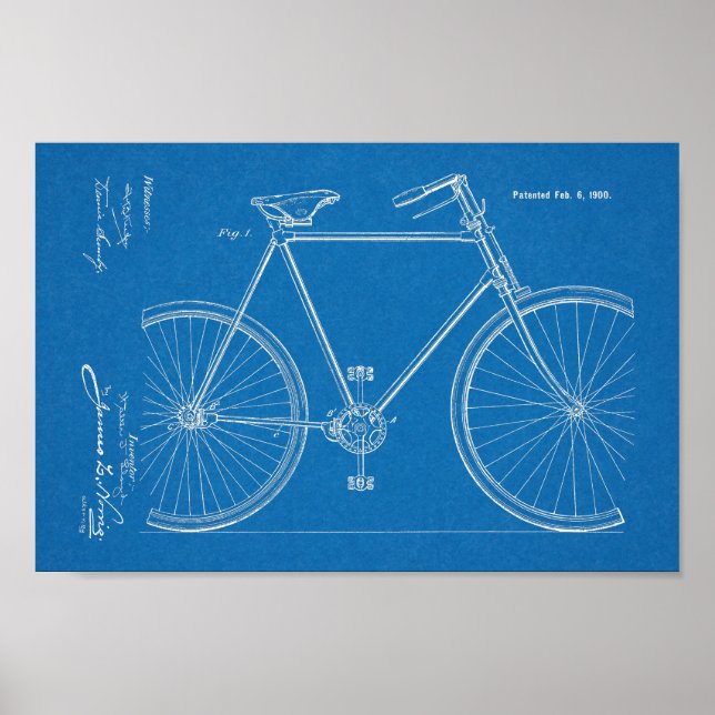 Impresión de arte de diseño de bicicletas sin capu (Frente)