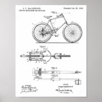 Impresión de arte de diseño de bicicletas sin capu