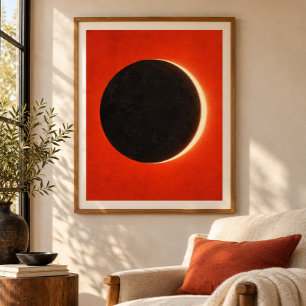 Impresión de arte de eclipse en bermellón