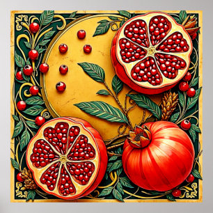 Impresión de arte de elegancia granada