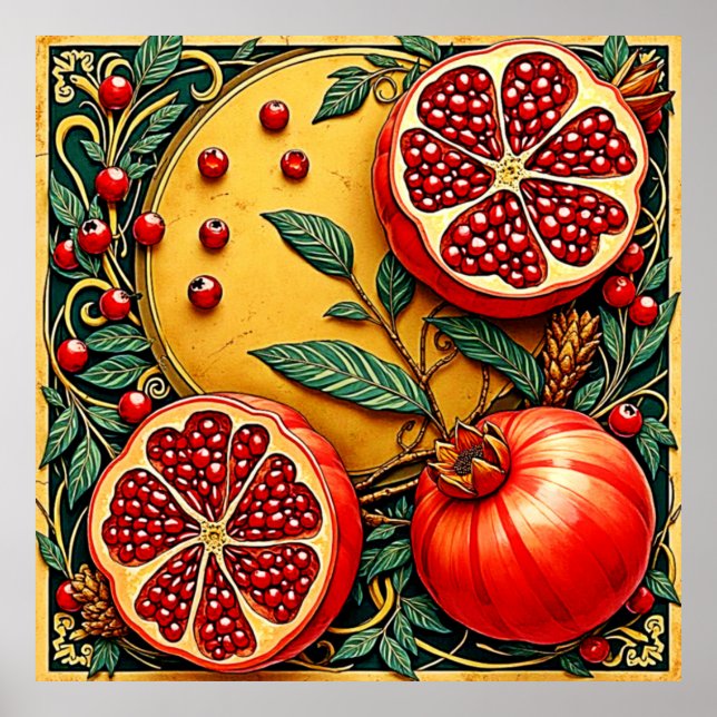 Impresión de arte de elegancia granada (Frente)