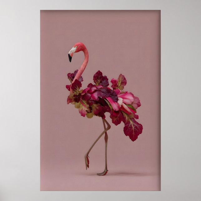 Impresión de arte de ensalada de flamenco – Botáni (Frente)