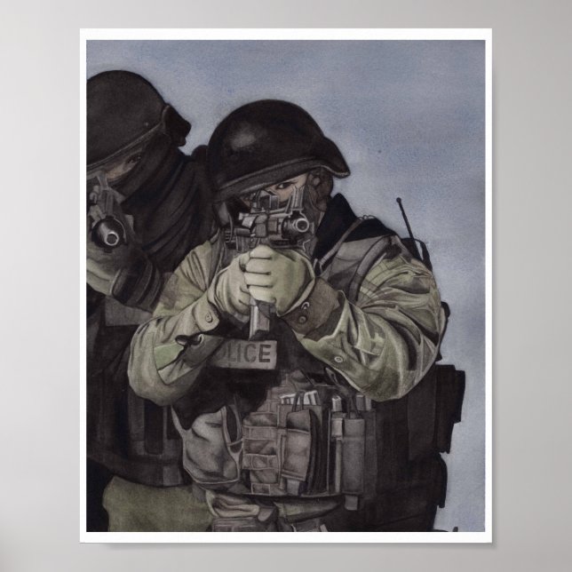 Impresión de arte de equipo SWAT adecuada para enm (Frente)