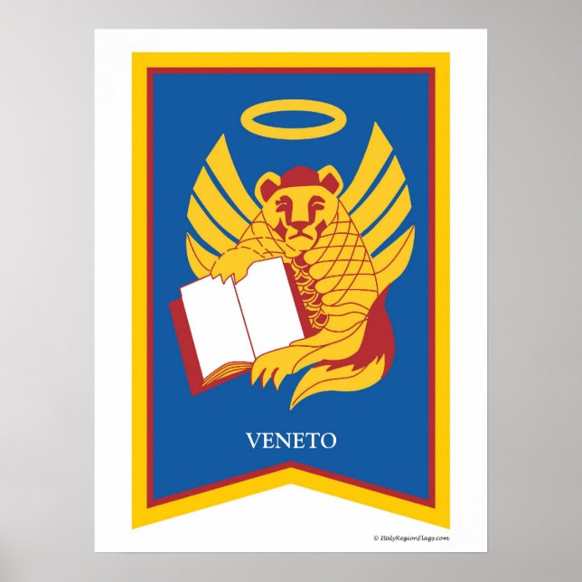 Impresión de arte de Escudo regional de Veneto Ita (Frente)