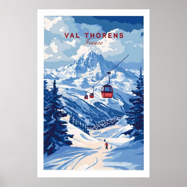Impresión de arte de esquí de Val Thorens 1 (Frente)