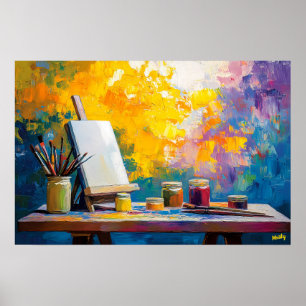 Impresión de arte de estudio de artista fauvista -