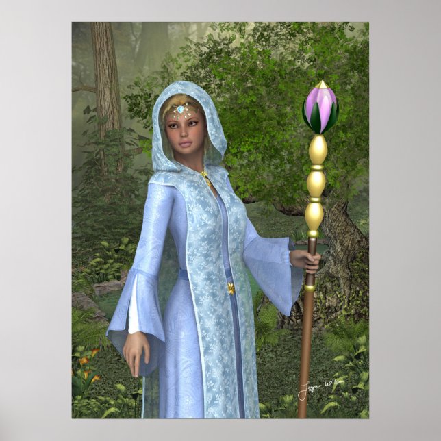 Impresión de arte de fantasía de Elven Maiden (Frente)