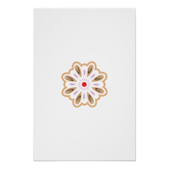 Impresión de Arte de Flor de Mandala | Decoración  (Anverso)