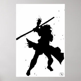 Impresión de arte de gambito blanco negro