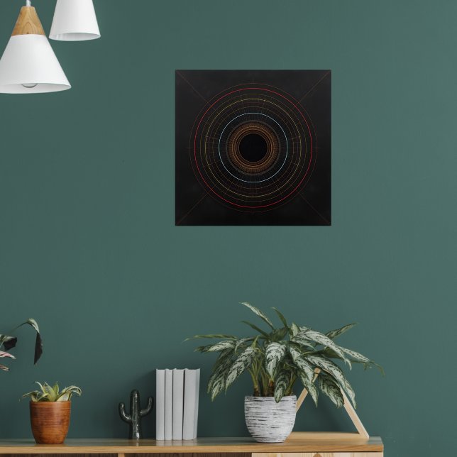 Impresión de arte de geometría de círculos concént (Salón 1)