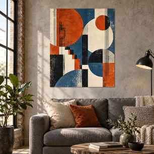 Impresión de arte de geometría de óxido silencioso