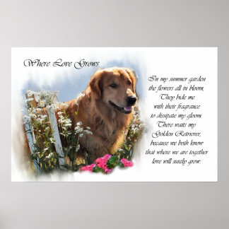 Impresión de arte de Golden Retriever