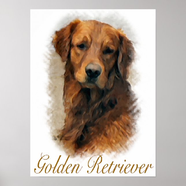 Impresión de arte de Golden Retriever (Frente)