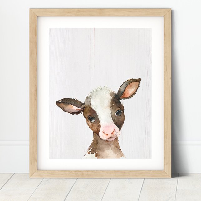 Impresión de arte de granja de vaca marrón (Subido por el creador)