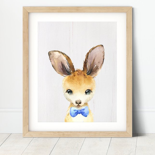 Impresión de arte de guardería Kangaroo Bowtie (Subido por el creador)