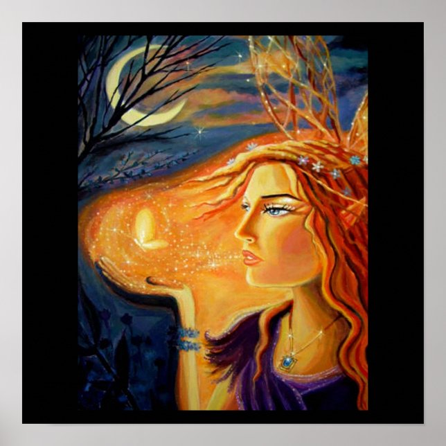 Impresión de arte de hadas - Espíritu del bosque (Frente)
