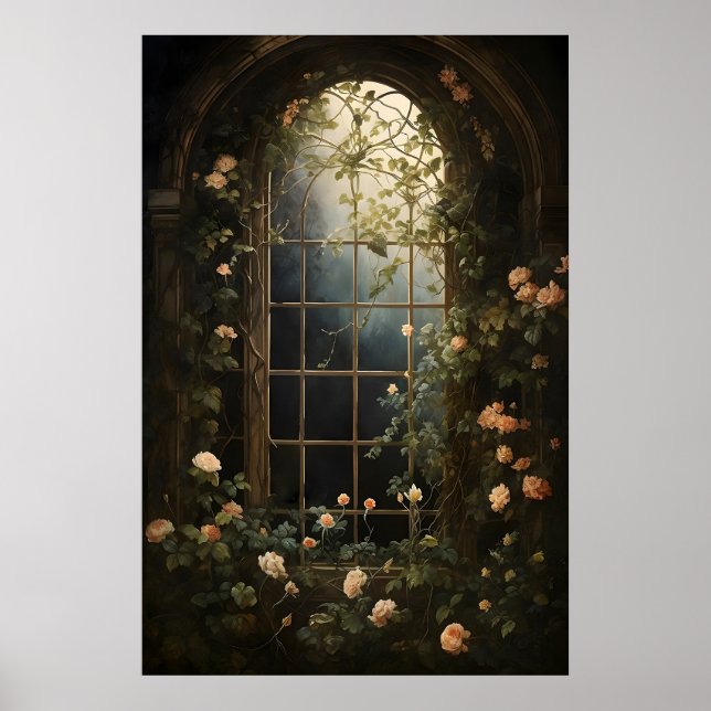Impresión de arte de helecho de ventana de inverna (Frente)