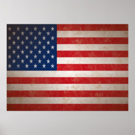 Impresión de arte de la bandera norteamericana vin