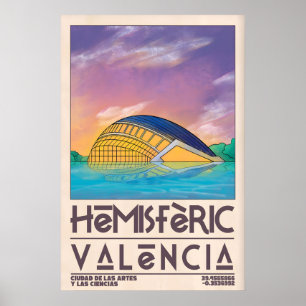 Impresión de arte de la ciudad de Valencia, Avenid