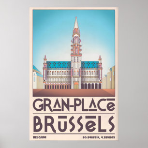 Impresión de arte de la Grand Place de Bruselas - 