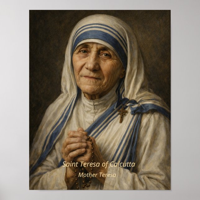 Impresión de arte de la Madre Teresa (Frente)