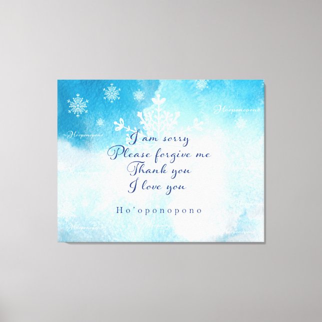 Impresión de arte de la oración de Ho'oponopono (Anverso)