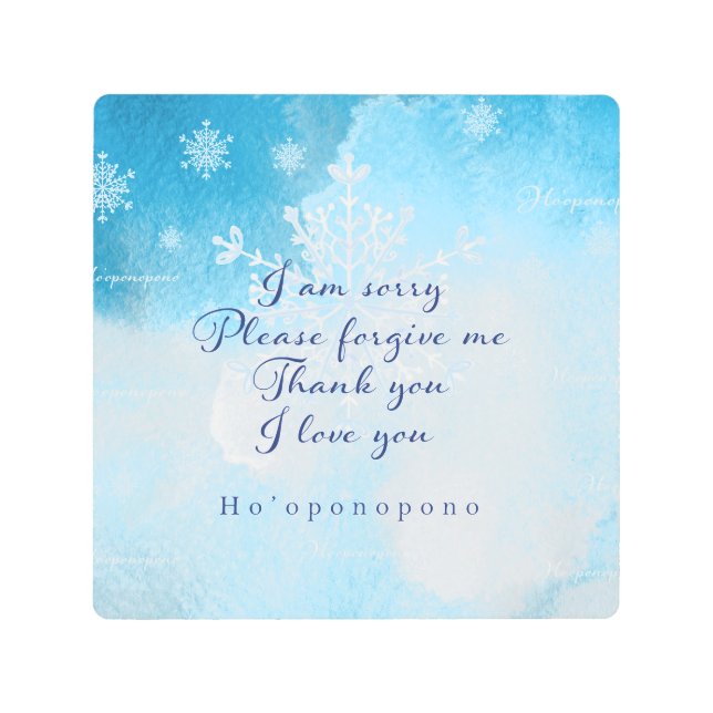 Impresión de arte de la oración de Ho'oponopono (Anverso)
