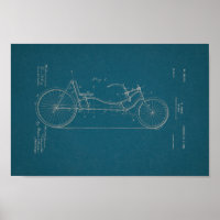 Impresión de arte de la patente de bicis de 1902