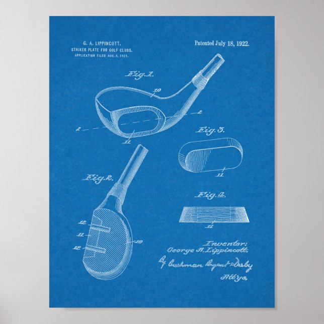 Impresión de arte de la patente de diseño de la ca (Frente)