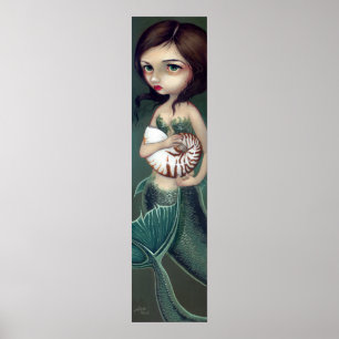 Impresión de arte de la sirena de Nautilus Shell