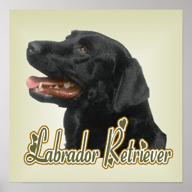 Impresión de arte de Labrador Recuperador (Frente)