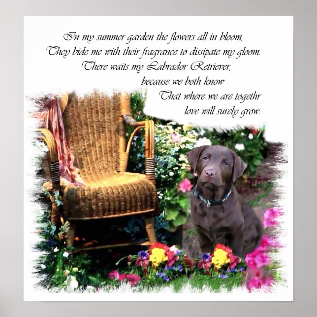 Impresión de arte de Labrador Recuperador (Frente)
