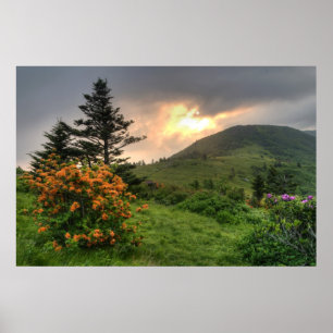 Impresión de arte de las montañas de Roa